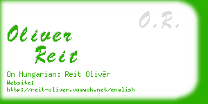 oliver reit business card
