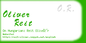 oliver reit business card